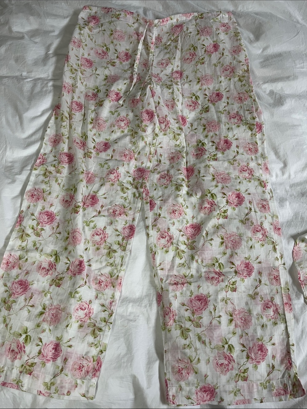 Lauren Ralph Lauren White Floral lace lightweight pajama set size large - Picture 2 of 9